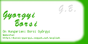 gyorgyi borsi business card